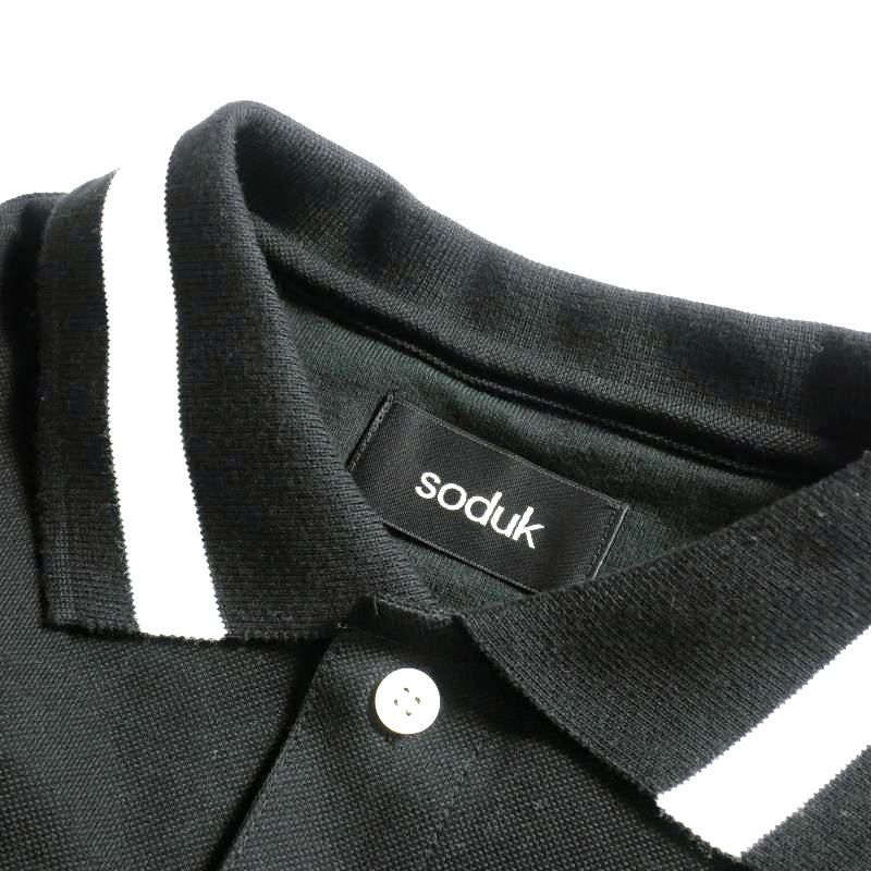 スドーク soduk 21SS ポロロングワンピース ドレス 長袖 ブラック 黒 