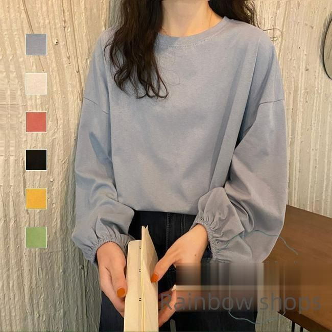 シャツ ゆるシャツ ゆるス ドロップショルダー シンプル 無地 長袖 ゆったり レディース ス Tシャツ ゆるTシャツ ゆるス ドロップショルダー シンプル 無地