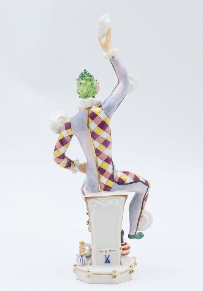 マイセン Meissen 道化師 ジャグラー フィギュリン 陶器人形 置物 シュトラング