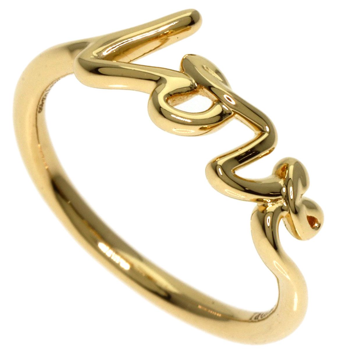 TIFFANY-Co. ティファニー パロマ グラフィティ ラブ ミニ リング 指輪 K18YG レディース