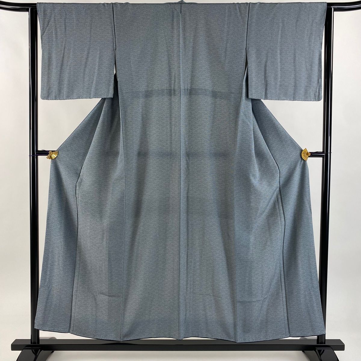 江戸小紋 身丈154cm 裄丈64cm M 袷 鮫 藍色 正絹