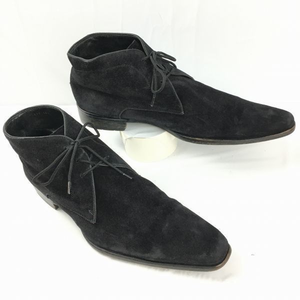 80s-90s?/Vintage★MAGNANNI マグナーニ チャッカブーツ size44.5 大きめ ビッグsize〈黒/BLACK〉スエード加工 /men's 管No.WA72sale