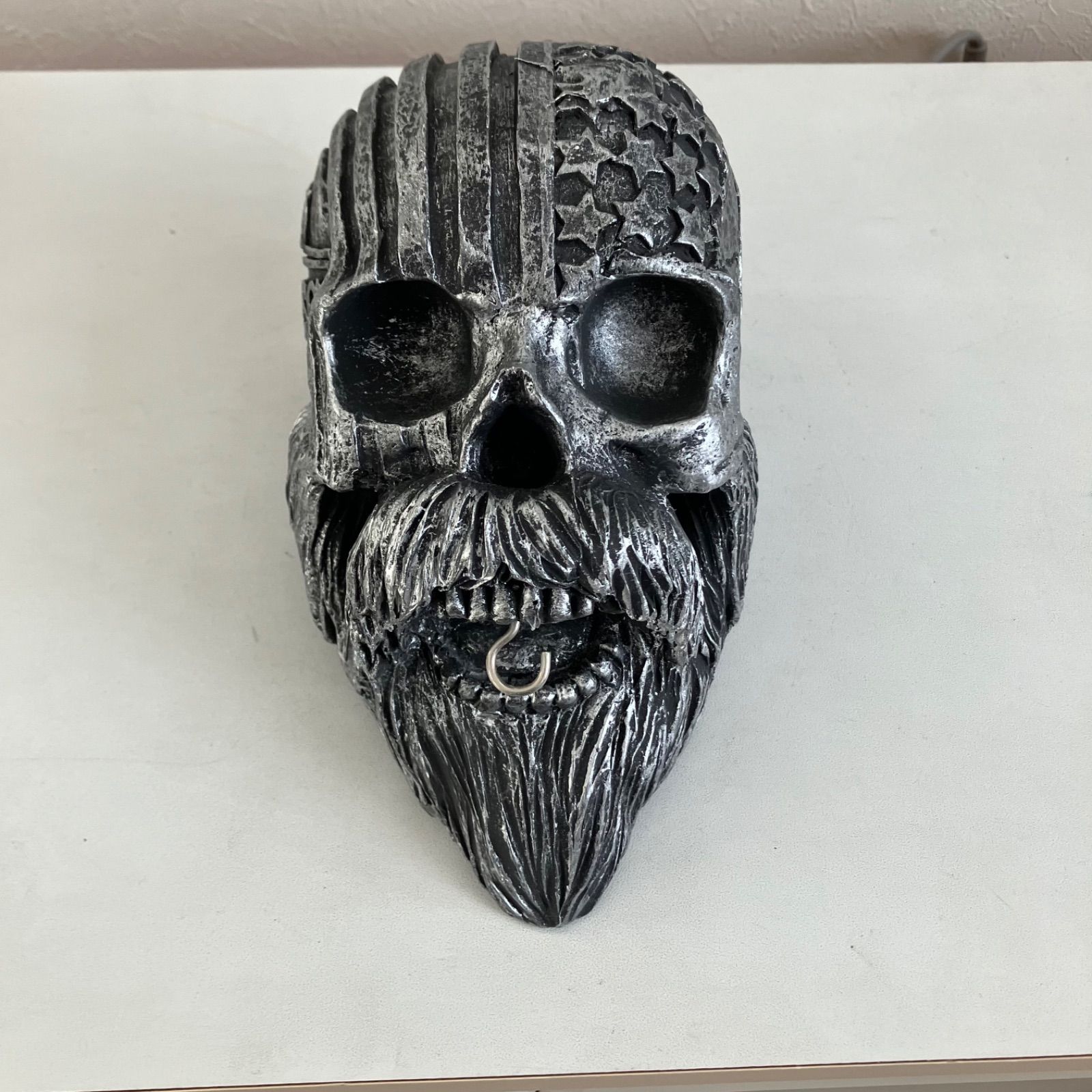 ヘルメットホルダー☆スカル ドクロ ヘルメット 新品 バイク ハーレー