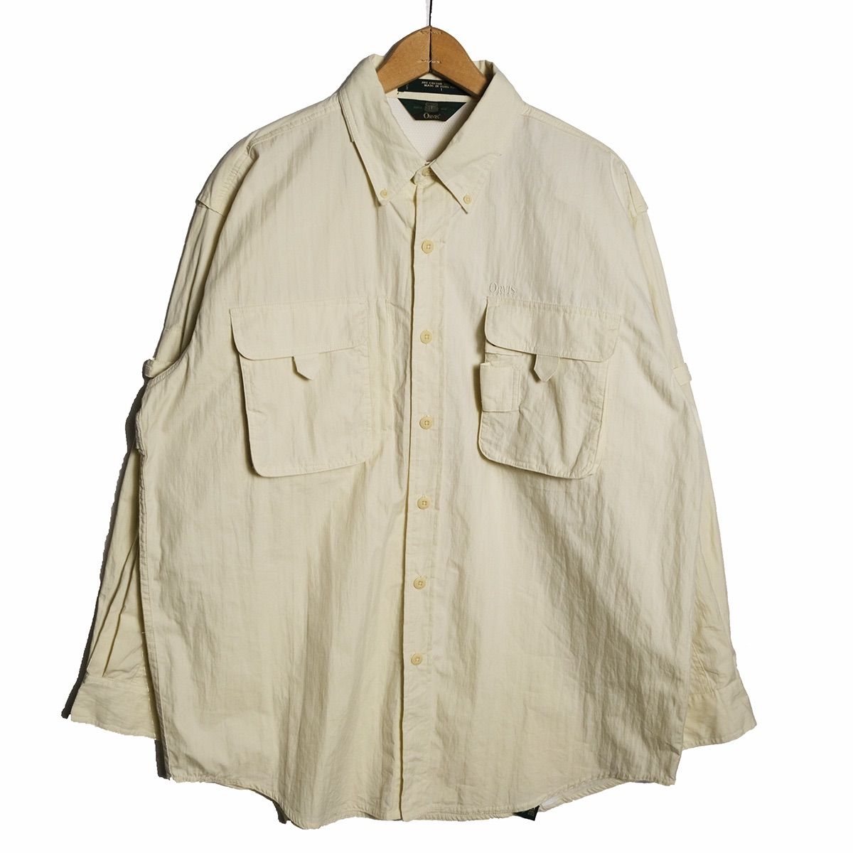 90's オービス ORVIS コットン ナイロン フィッシング シャツ 長袖 (L
