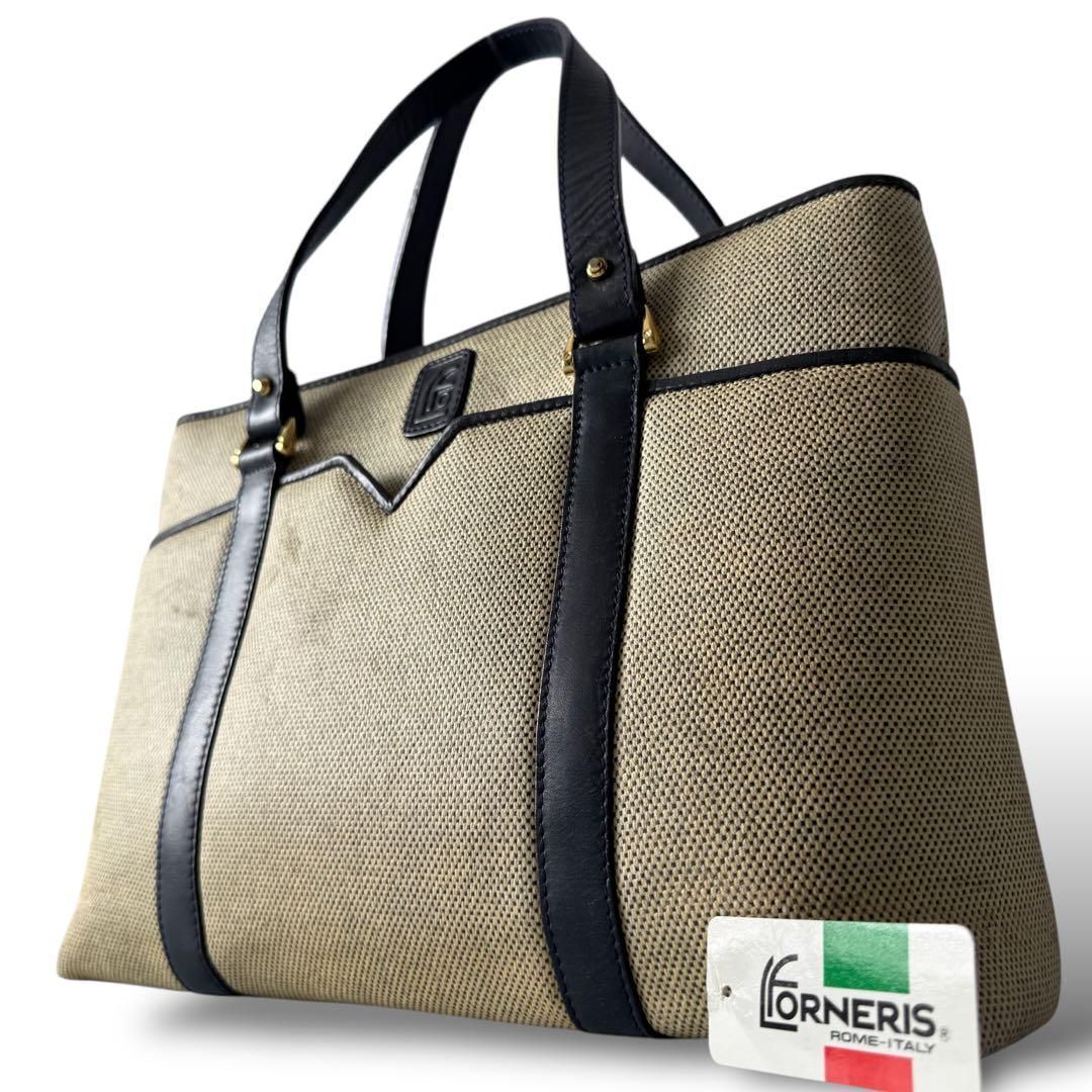 LUCIANO FORNERIS ルチアーノフォルネリス ビジネスバッグ トートバッグ ハンドバッグ 肩掛け かばん 鞄 B5 ゴールド金具 イタリー