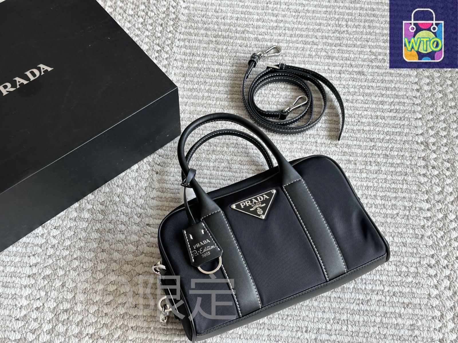 今日WTO】Prada プラダ ボストンバッグ シリーズ 柔らかい