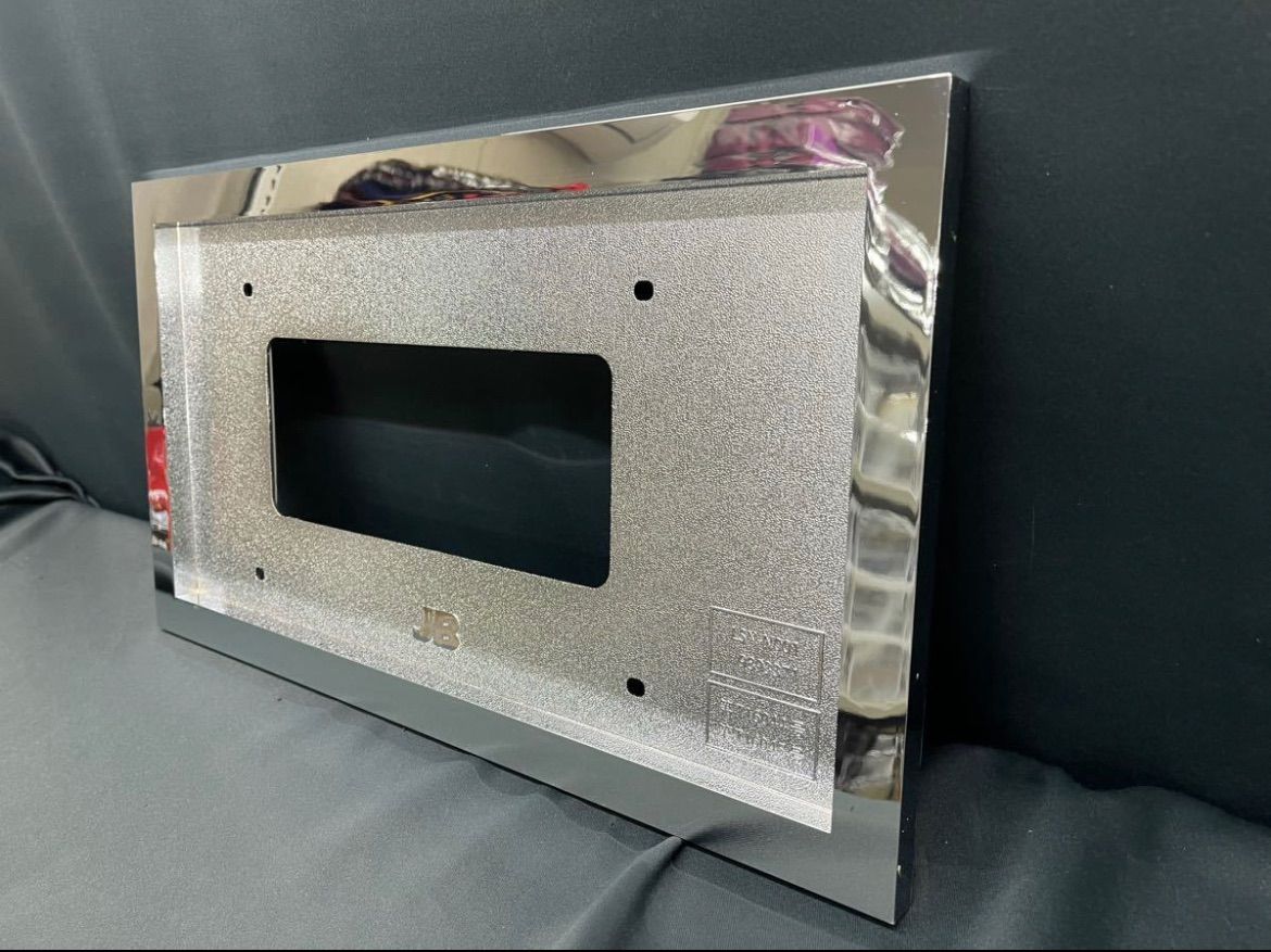 JB 大型 メッキナンバー枠 LSN-N001 角型 ナンバーフレーム レトロ