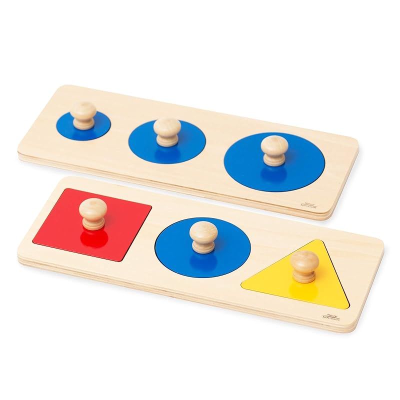 Natural MONTESSORI モンテッソーリ教具 - はめ込みパズルB 2枚セット - montessori 教育 ナチュラルモンテッソーリ 本格教材 木製 教育を目的とする教育用品 学習用品 モンテッソーリ教具 - はめ込みパズルB 2枚セット