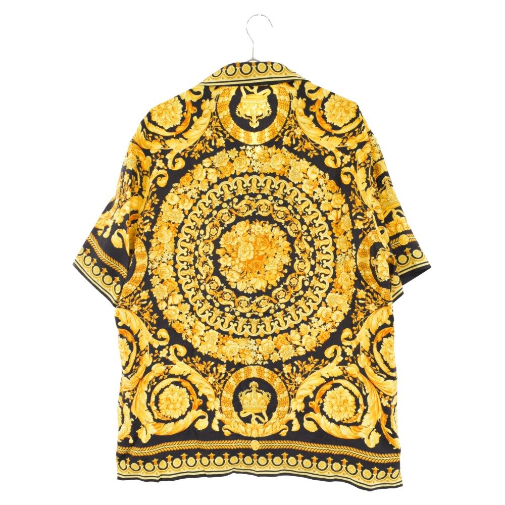 VERSACE (ヴェルサーチ) バロッコ シルク 半袖シャツ 総柄シャツ