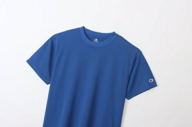 HANES ヘインズ SHORT SLEEVE ブルー Mサイズ C3-XS395 340 | スポーツ 運動 服 衣類 ウエア ウェア トップス ショートスリーブ Tシャツ 半袖 着心地 デザイン 吸汗速乾 抗菌防臭 ワッペン 機能性 ブラン