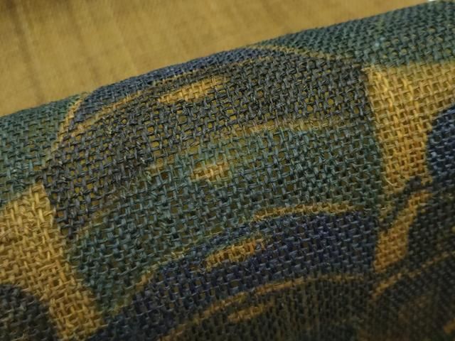 平和屋本店□極上 夏物 古代原始布 科布 九寸名古屋帯 型染 蝉 逸品  