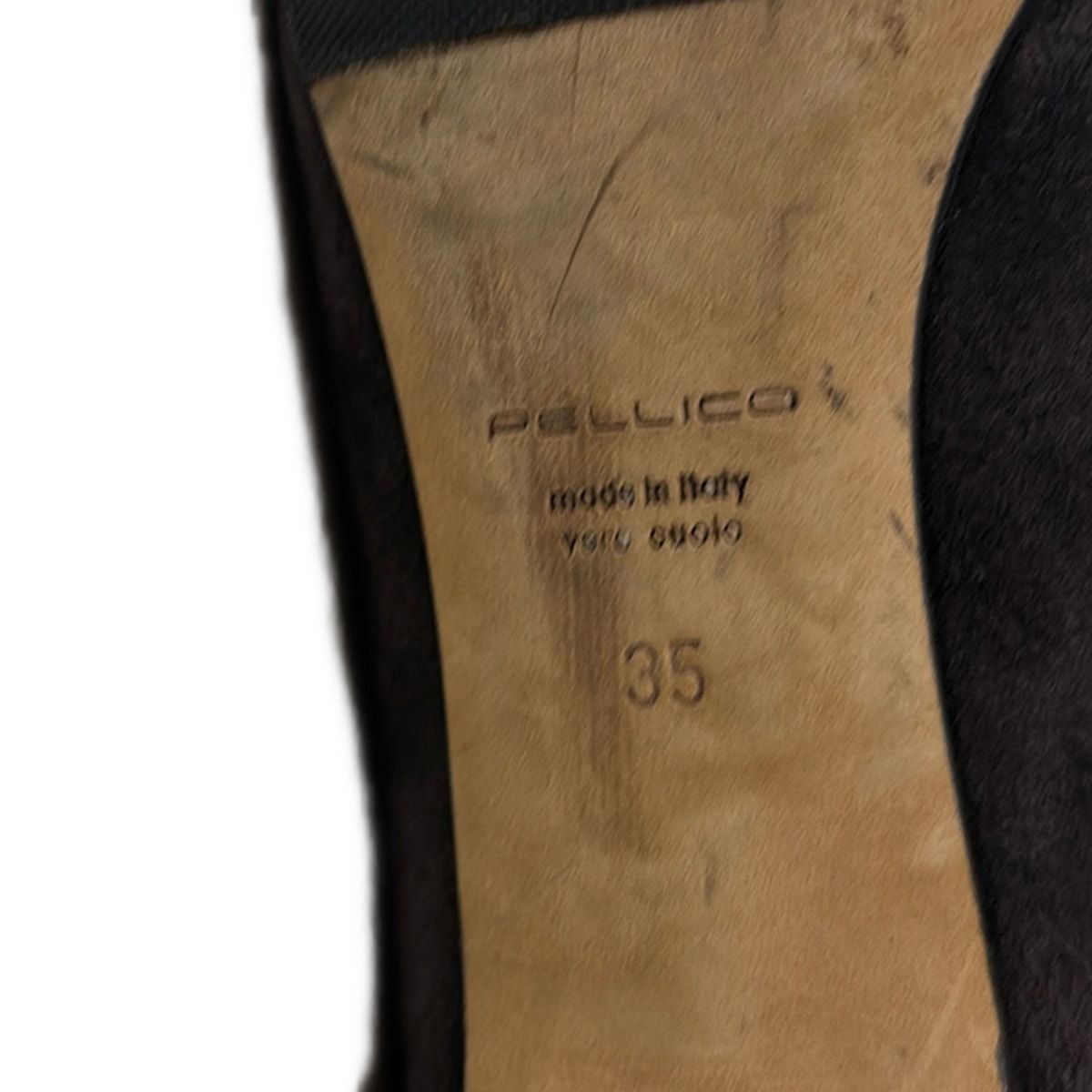 PELLICO ペリーコ ショートブーツ 35 レディース - ダークブラウン×ゴールド スタッズ KIN-KAAI_COM