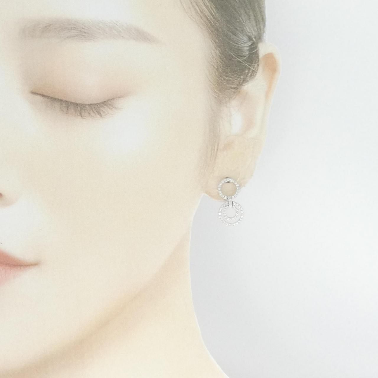 P*を様 【値下げ可】ダイヤピアス0.62ct K18WG(刻印あり) 値下げ