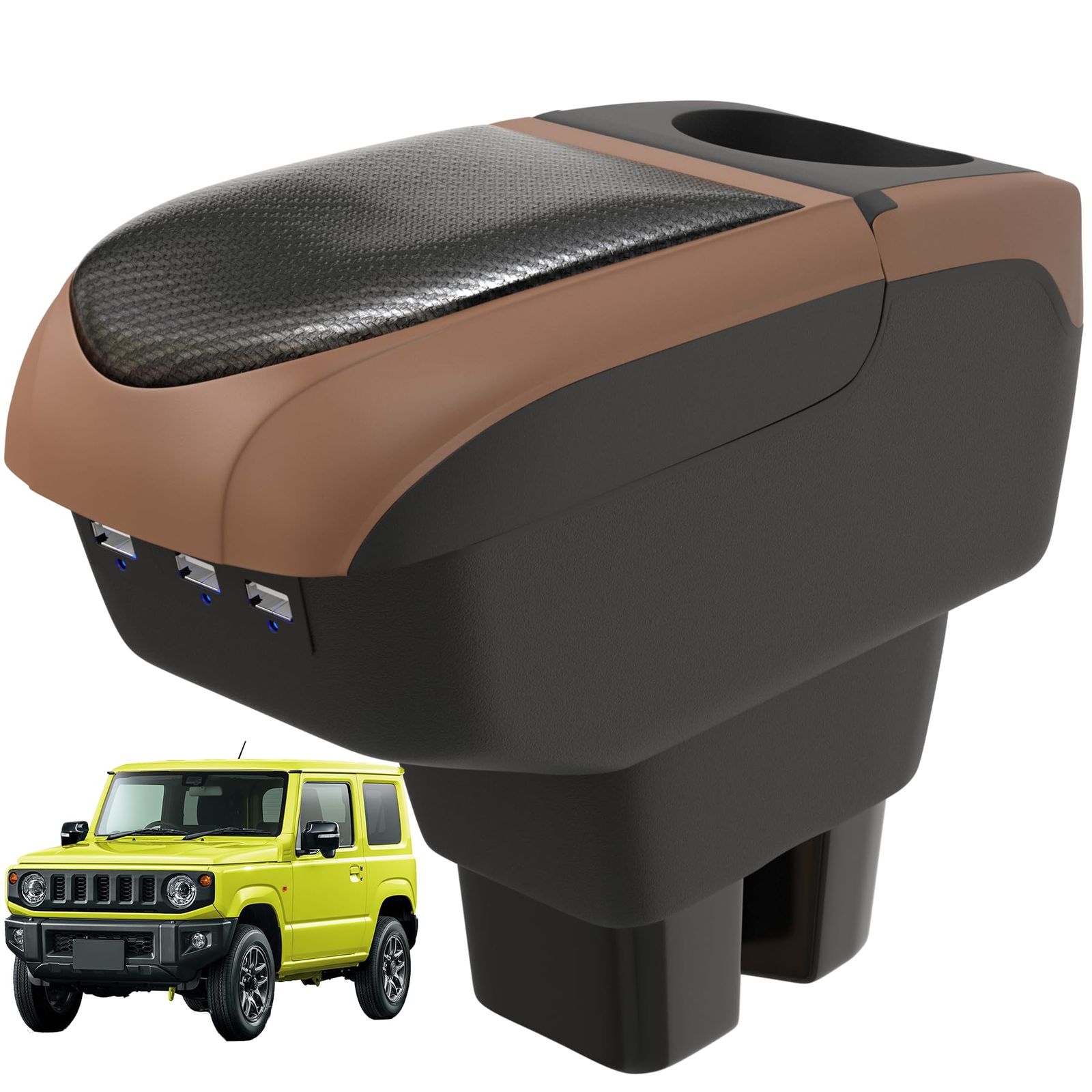 【運転が楽チンに！】 ジムニー アームレスト ジムニーシエラ 【人間工学設計】 アクセサリー ひじ掛け jb64 肘置き A•TouchMent [チョコブラウン]