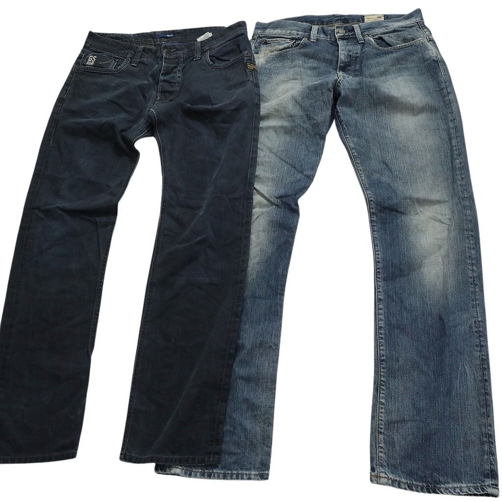 古着卸 G-STAR RAW デニム パンツ 8枚セット メンズ 33 34 37 デットストック 切替 テーパード 古着 NC1374 KIN-KAAI_COM