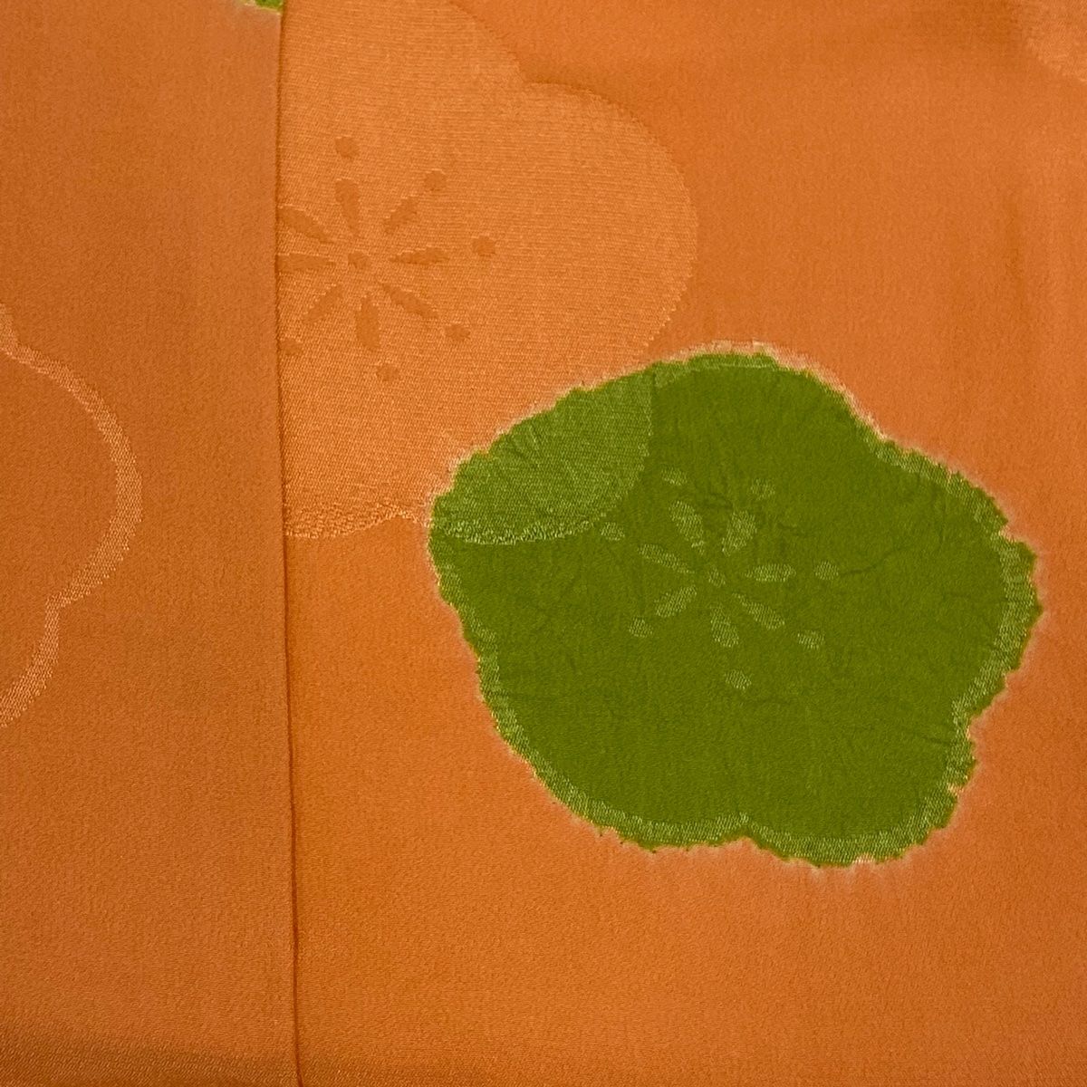 バイセル 着物 美品 名品 長襦袢 オレンジ 干支 正絹 身丈116cm 裄丈63cm ☆☆☆☆ 長襦袢 身丈130cm 裄丈67.5cm L 梅 地紋 絞り オレンジ 正絹 美品 名品