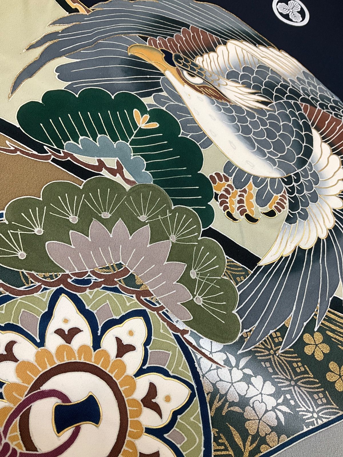 ◆kimono one◆5歳くらい用◆お誂え品◆子供着物◆正絹◆3点セット◆七五三◆男の子◆羽織◆着物◆行燈袴◆七五三お詣り男の子着物こどものひお正月卒業式十三詣り◆G203