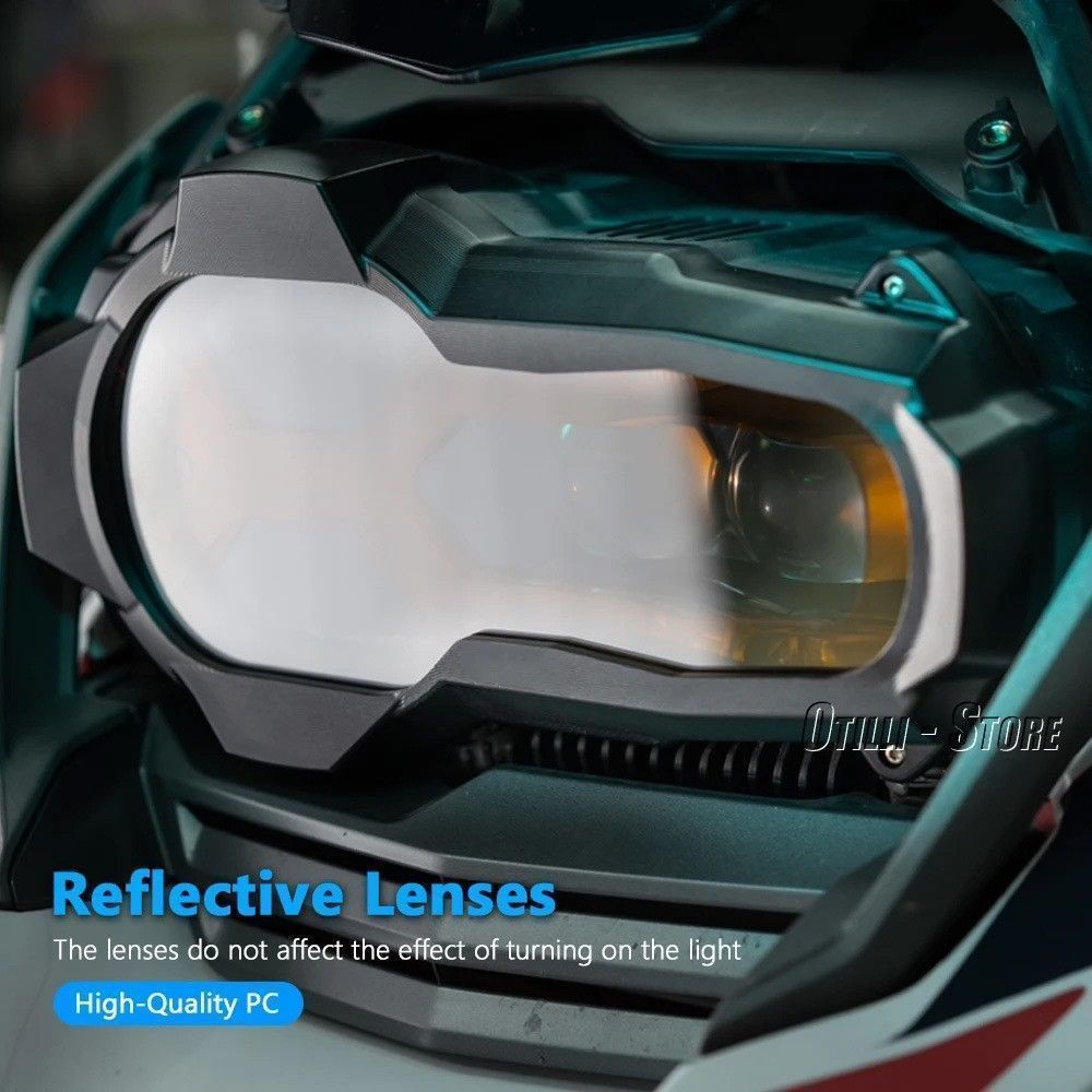 送料無料 BMW R1200GS|R1250GS ヘッドライトガード アルミ合金製 リフレクター|クリア選択