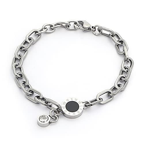 シルバー [ZIYMU] ブレスレット チェーン キュービックジルコニア