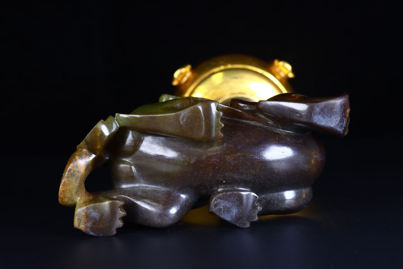 旧家蔵出し 和田玉細密彫