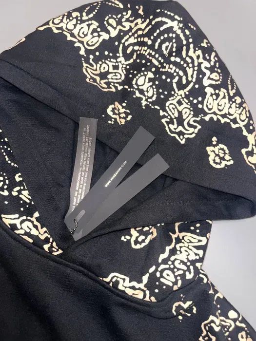 関税込◆大人気◆【AMIRI】バンダナ ニットパーカー Black AMIRI(アミリ) / バンダナブリーチプルオーバーパーカー/XL