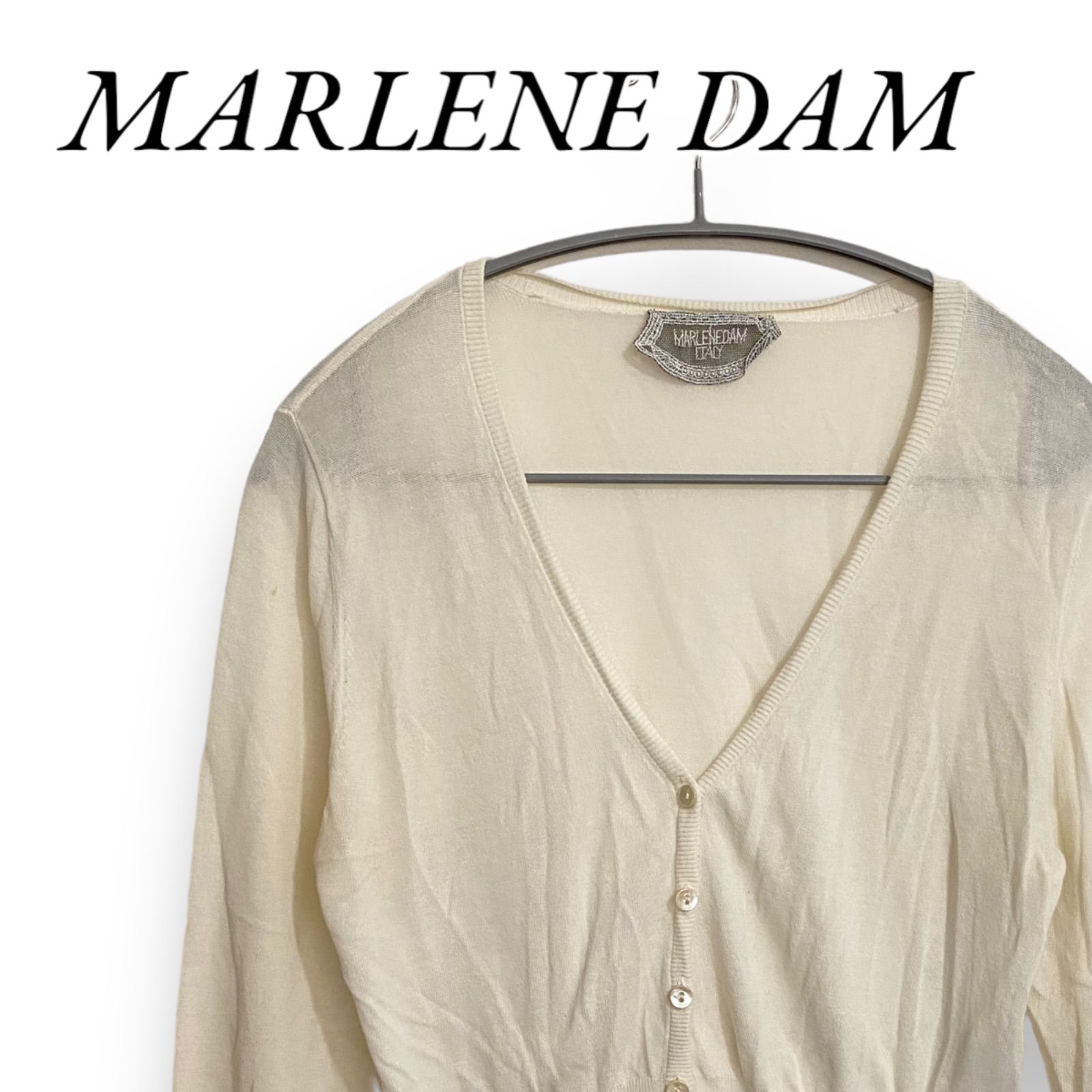 MARLENE DAM ITALY マーレンダム ニットカーディガン ショート丈 