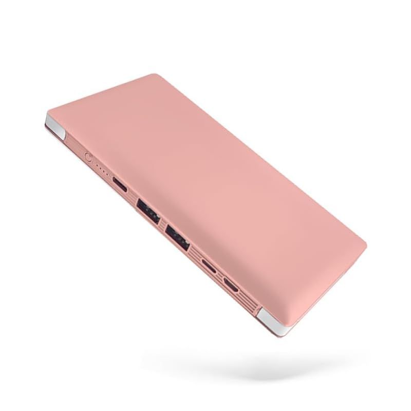 【特価商品】ALPHA LING モバイルバッテリー 大容量 10000mAh 軽量 薄型 急速充電 ケーブル内蔵 Type-C 4台同時出力 PSE技術基準適合 防災 災害 W-07(ローズゴールド)