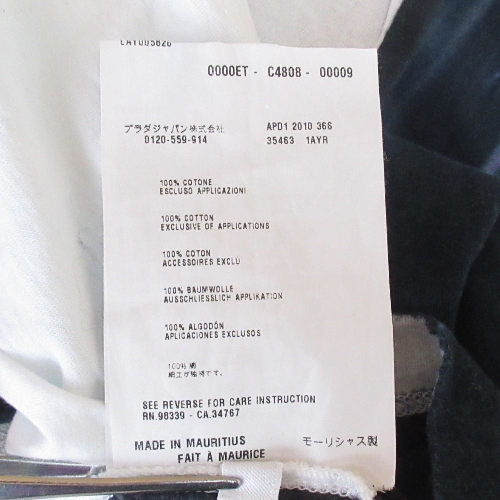 良品 PRADA プラダ 3D ランウェイ プリント 半袖 Tシャツ カットソー L ネイビー レディース 古着 中古 PRADA - 良品 PRADA プラダ 3D ランウェイ プリント 半袖 T