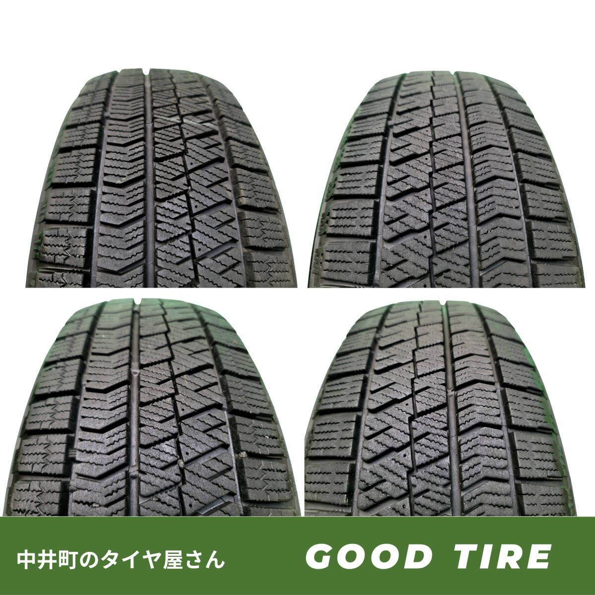 185 60R15 ブリヂストン BLIZZAK VRX2 4本 7.5分山 8分山 タイヤ アクア フィット シエンタ 6935