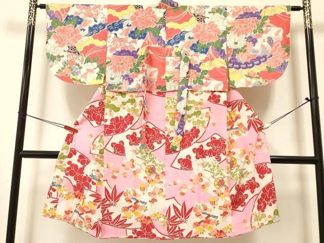 平和屋着物[]アンティーク 大正ロマン 七五三 女の子 7歳 祝着 四つ身