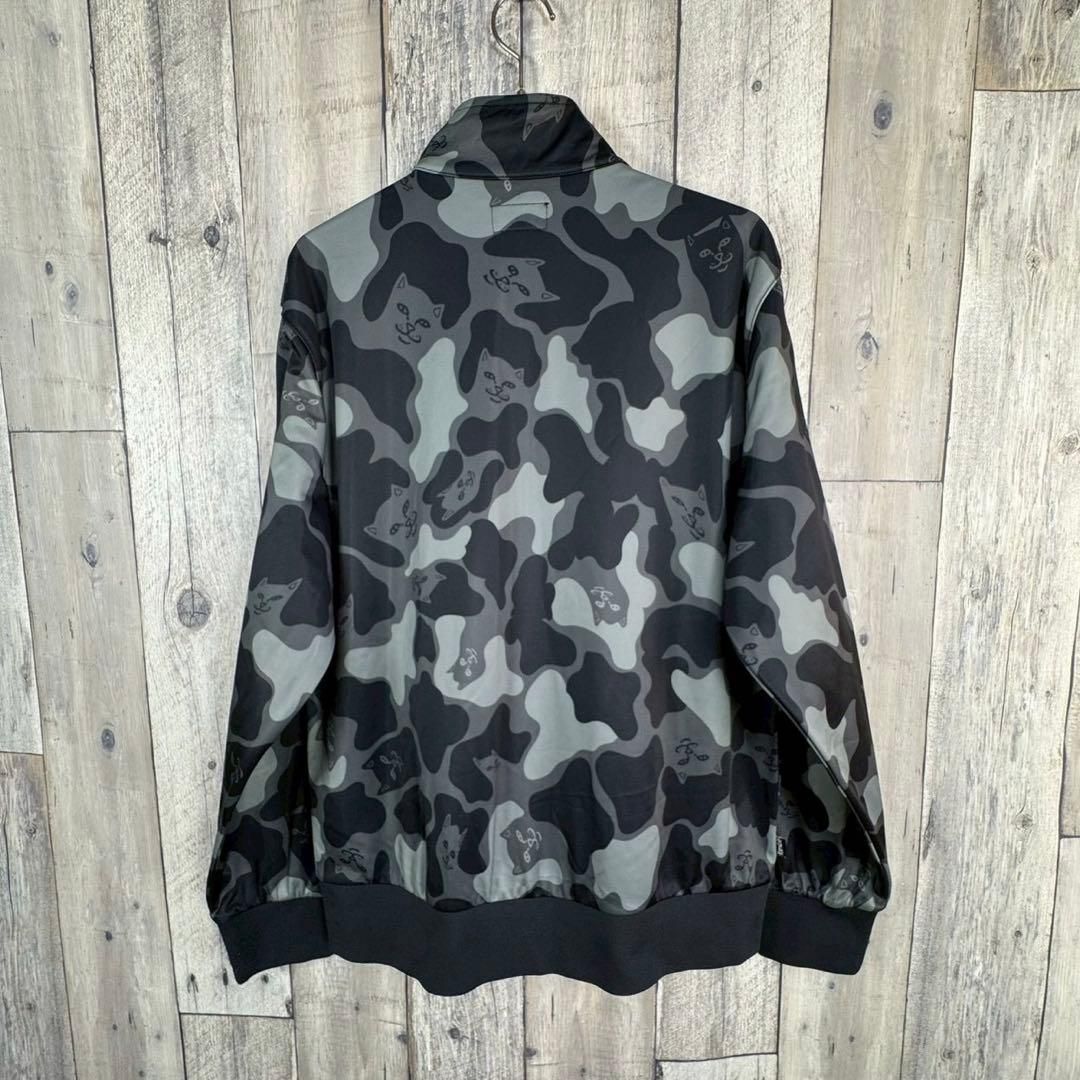 RIPNDIP リップンディップ 猫柄 総柄 ジャージ トラックジャケット L