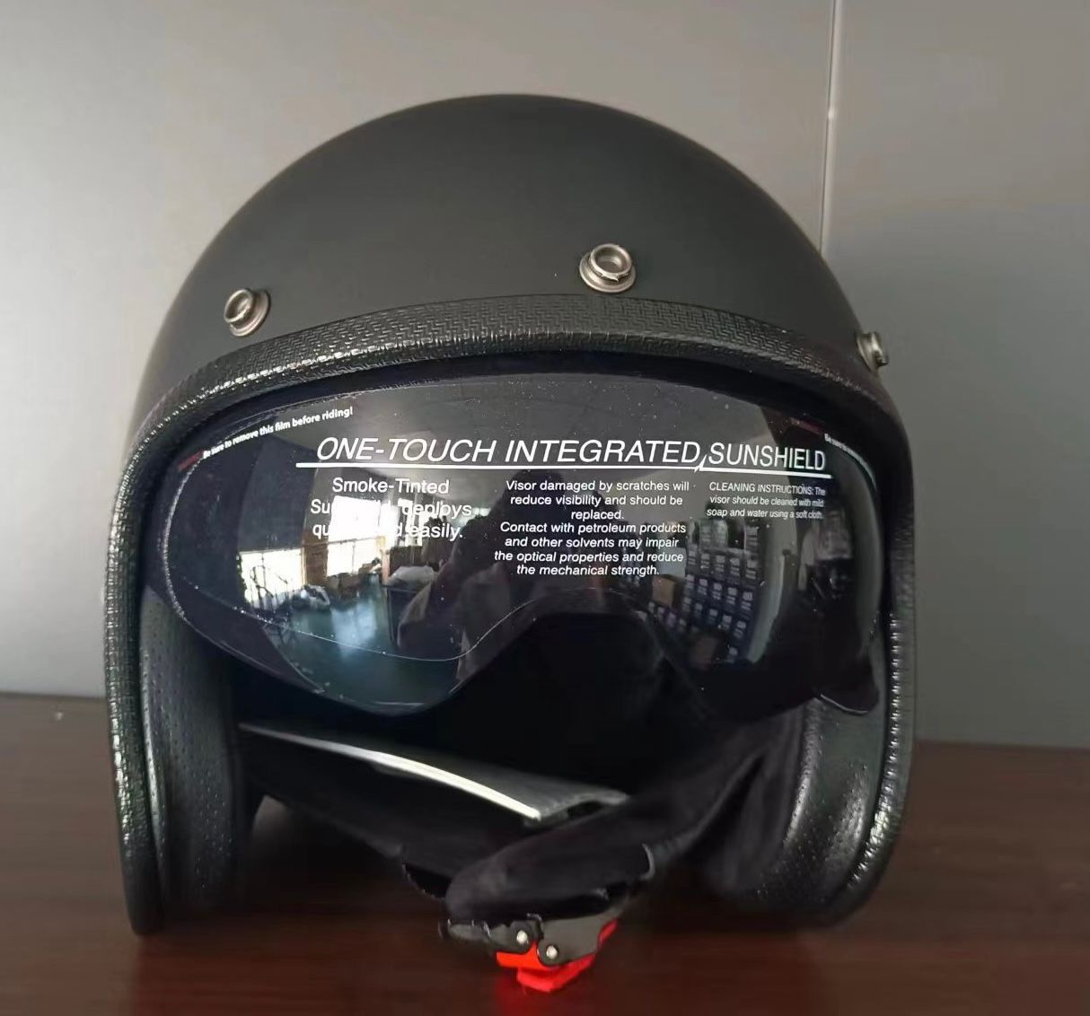 【翌日発送】グレーFRP製ガラス繊維ジェットヘルメット バイクヘルメットハーレー