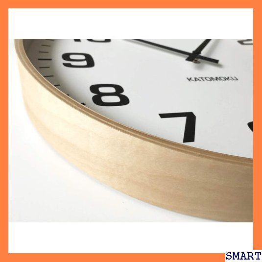 ☆大人気_Z042 KATOMOKU plywood wall clock 時 プ 連続秒針 km-92NRC