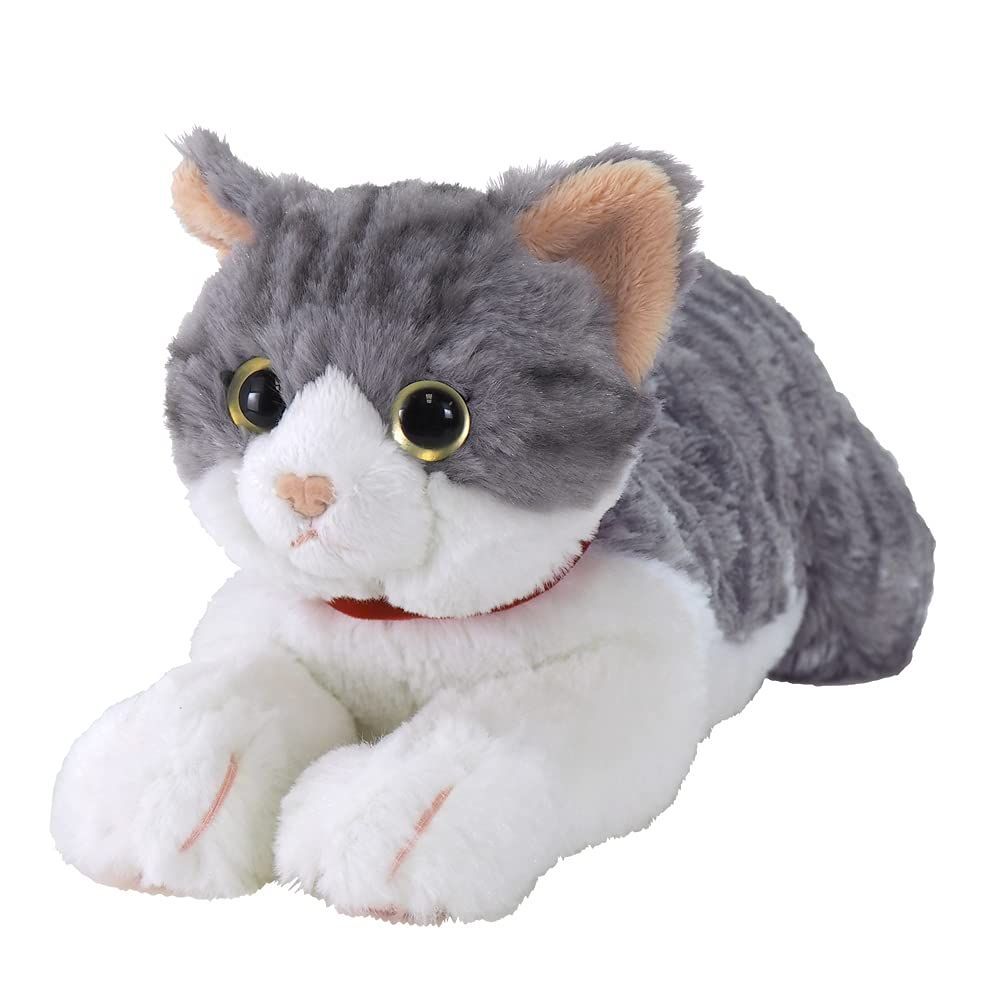 【人気商品】P-7812 アニマル ぬいぐるみ 15×36×13cm S サバシロ ねこ ひざ サンレモン