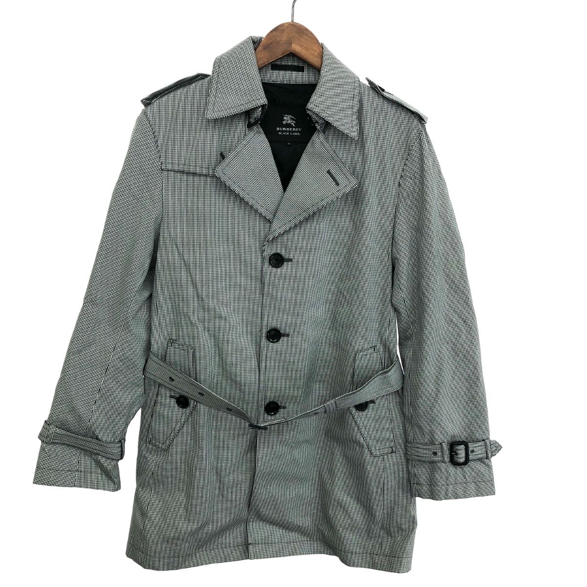 バーバリー　ブラックレーベル　千鳥柄　トレンチコート今からの季節にジャストマッチ バーバリー ブラックレーベル 千鳥柄 トレンチコート今からの季節に