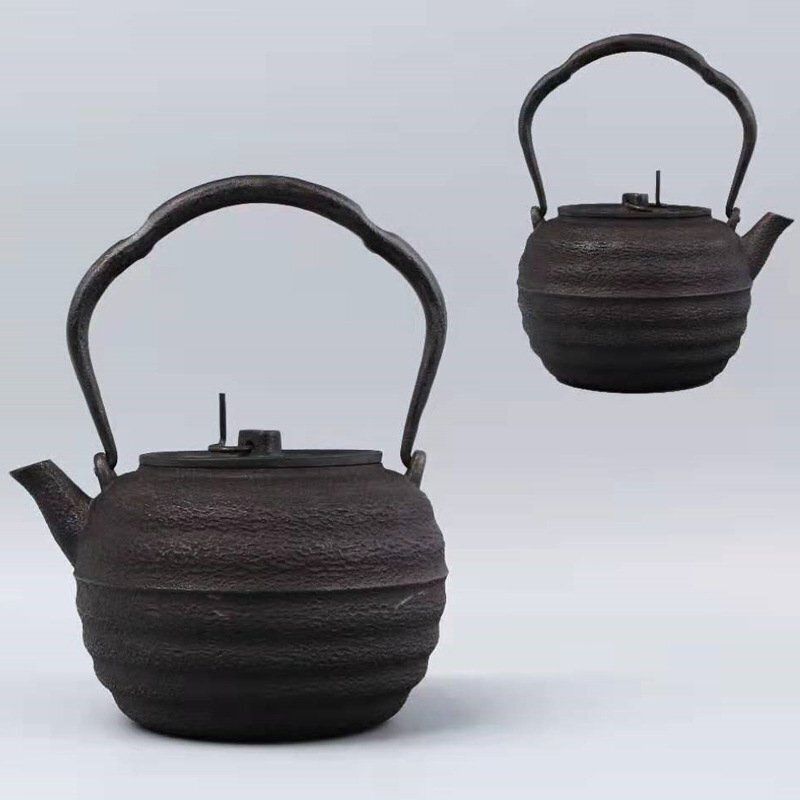 鉄器 茶道具 老鉄瓶 壺 鉄やかん 鉄分補給 鉄びん 未塗装鉄器 1200ml