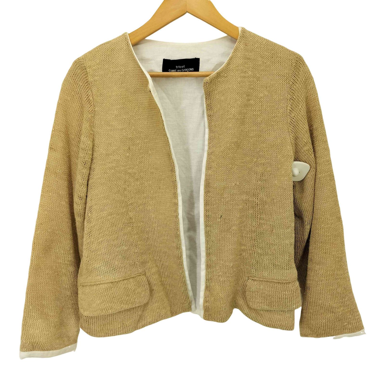 90sトリココムデギャルソン　綿麻ジャケット　フリーサイズ トリココムデギャルソン tricot COMME des GARCONS 90-00S