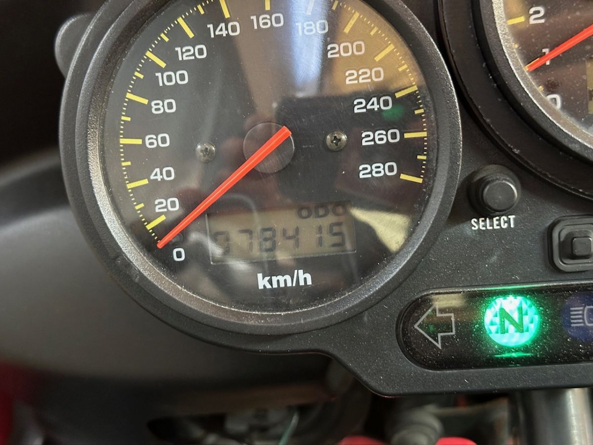 FZS1000 フェザー メーター スピード タコ 280Km △W482！ フューエル