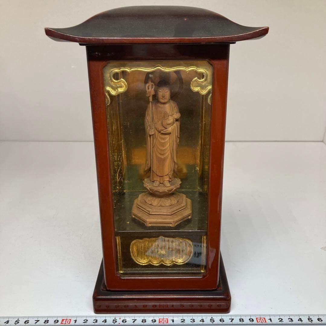 木彫 子安地蔵菩薩 高さ30cm 東H6-0326 タサチ