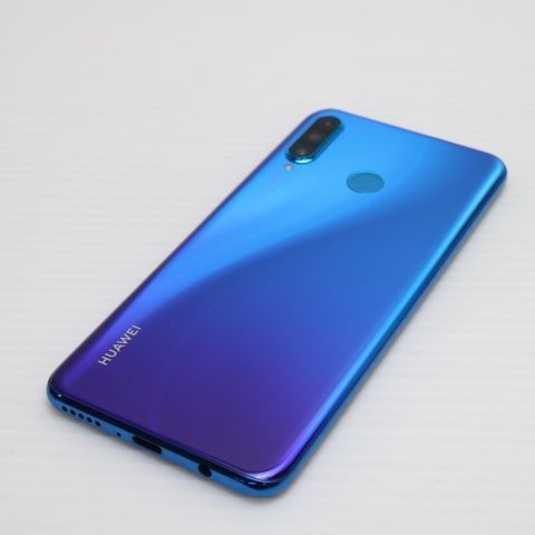 超美品 SIMフリー HUAWEI P30 lite ピーコックブルー スマホ
