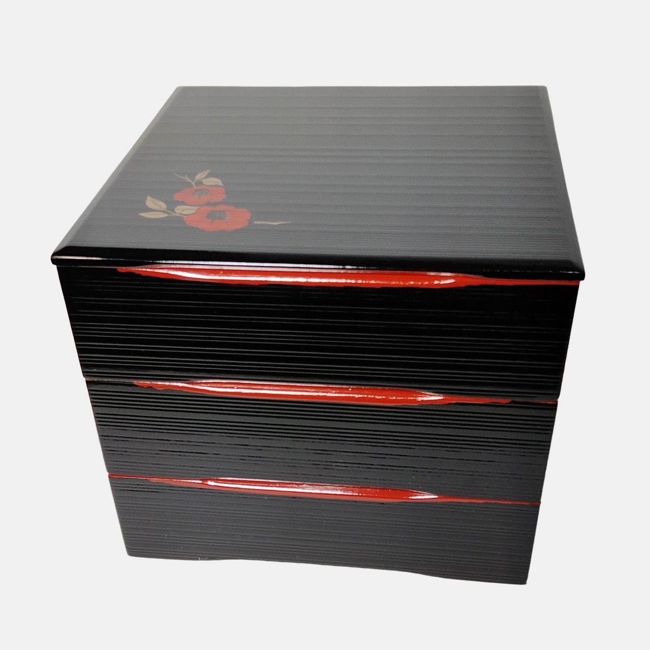 漆塗り三段重 昭和レトロ