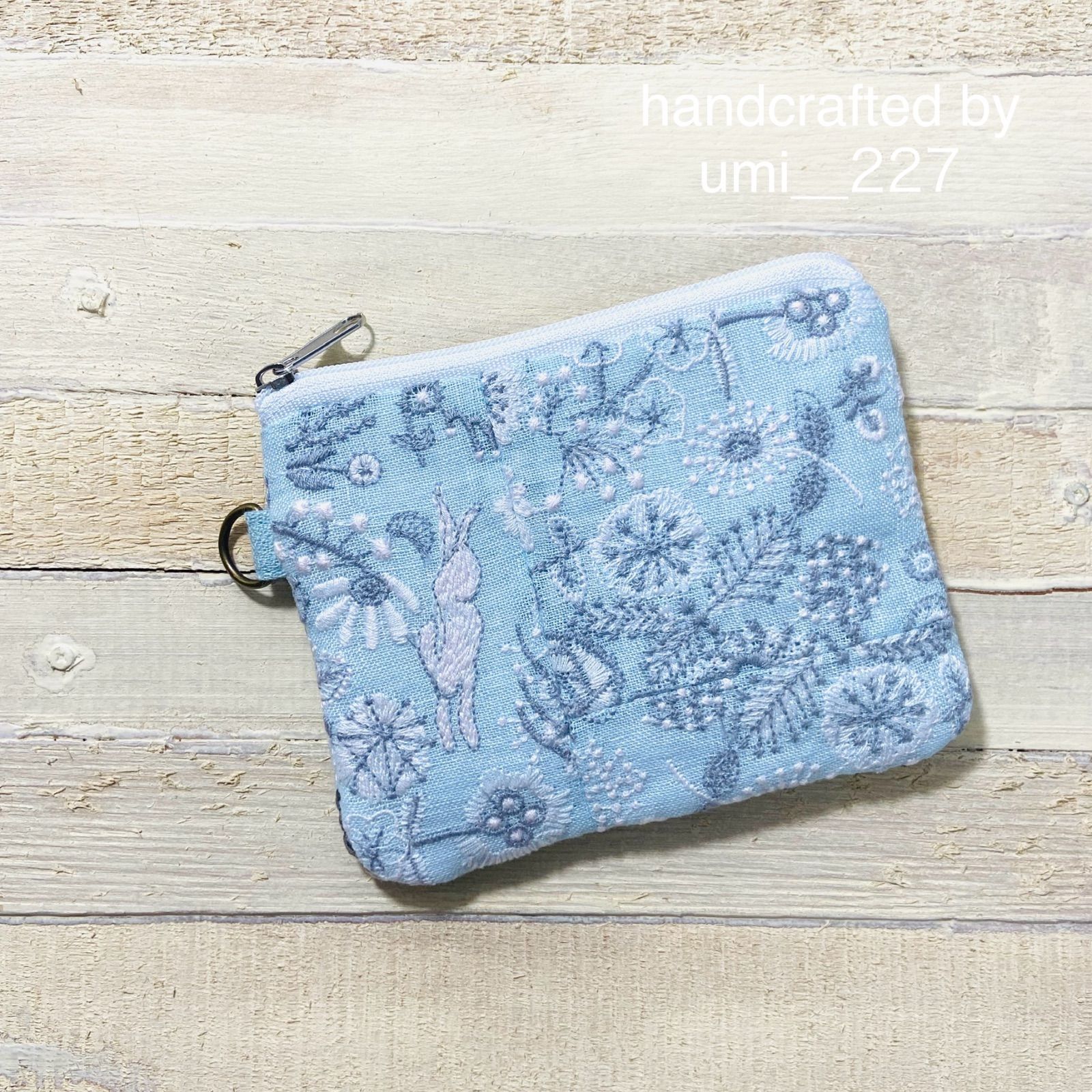 新品ミナペルホネン ハンドメイドバッグ セレブレイト ライトブルー