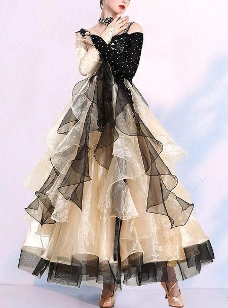 社交ダンスドレス モダンダンス キラキラ オーダーメイド 社交ダンス