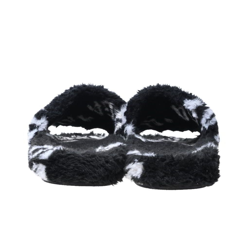 BALENCIAGA FURRY SLIDE ALLOVER LOGO サンダル - メルカリ