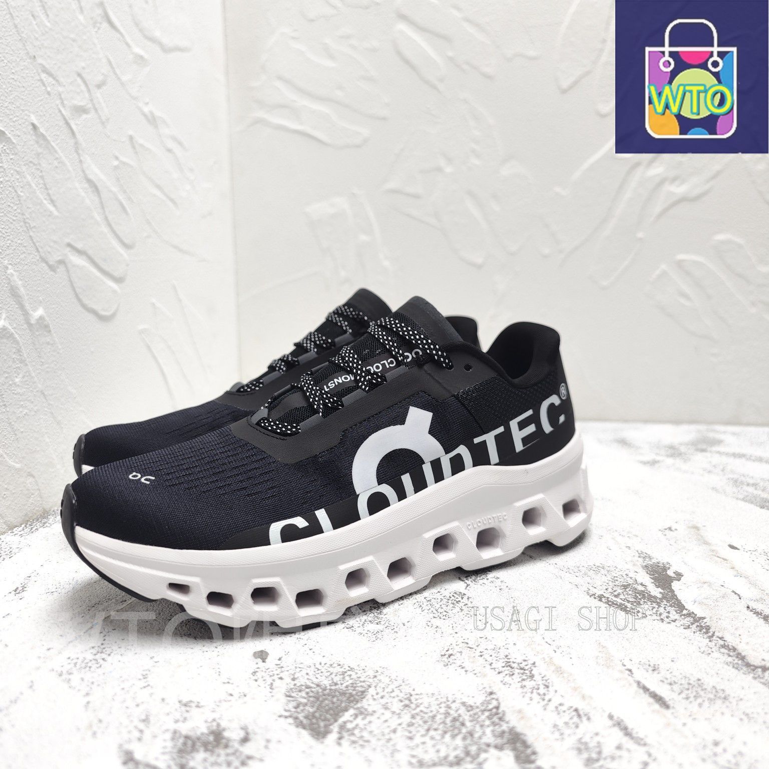 On Cloudmonster ブラック ランニングシューズ22,5新品 On オン ランニングシューズ メンズ クラウドモンスター