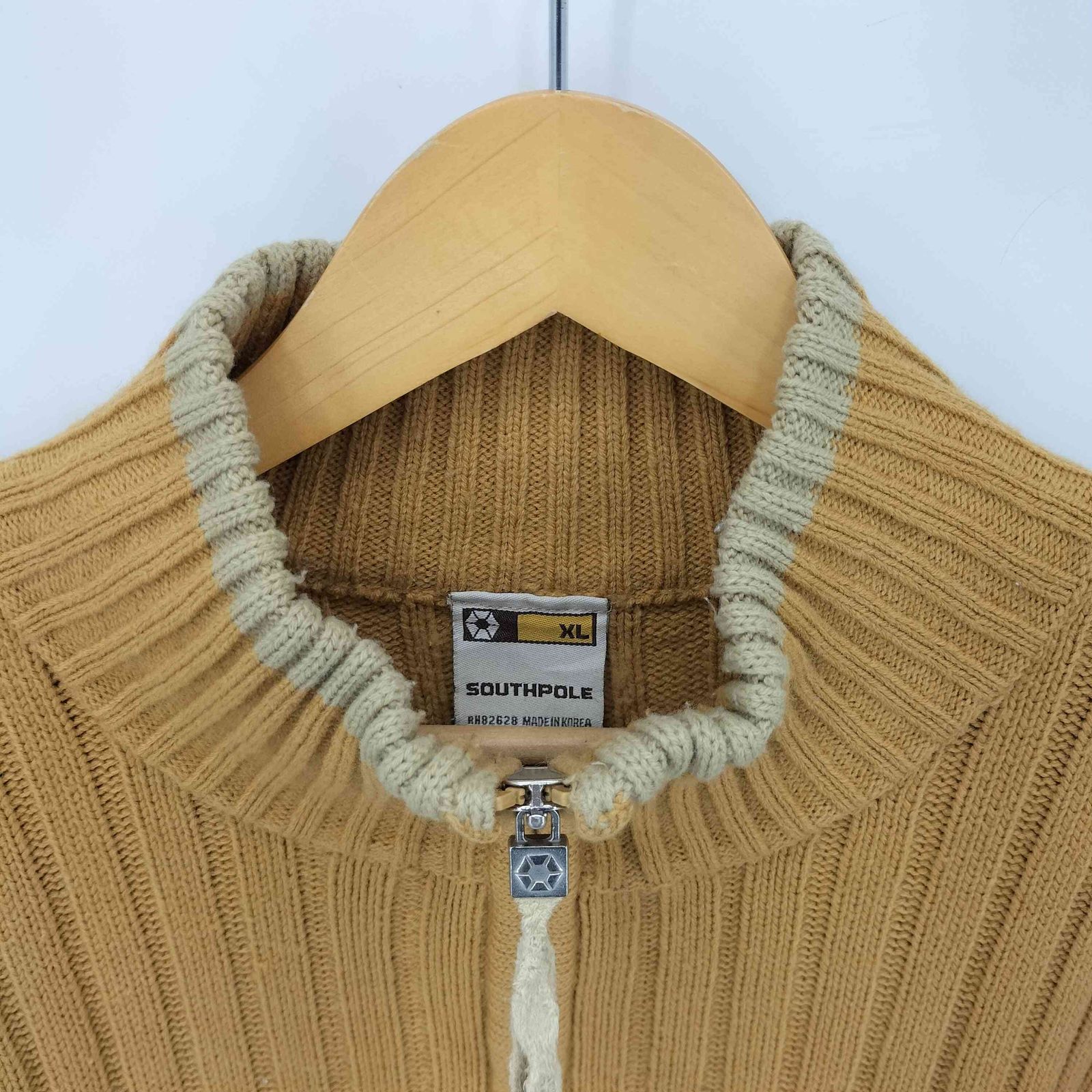 SouthPole ニット 90s SOUTHPOLE サウスポール ラインセーター アクリルニット 黒