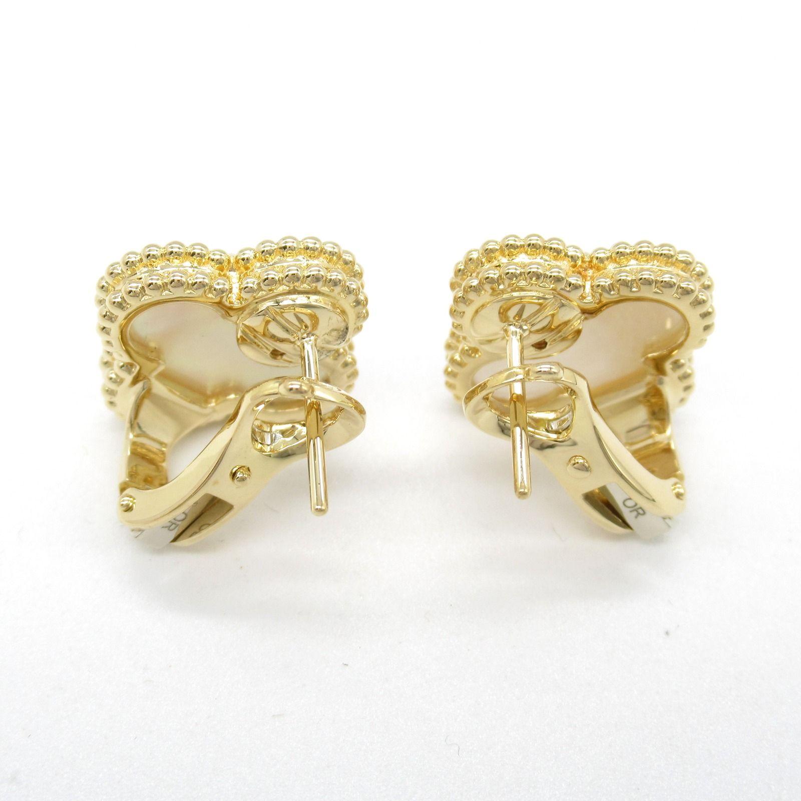 ヴァンクリーフ&アーペル　ヴィンテージアルハンブラピアス　マザーオブパール ヴァンクリーフ＆アーペル(Van Cleef & Arpels)ヴァンクリーフ