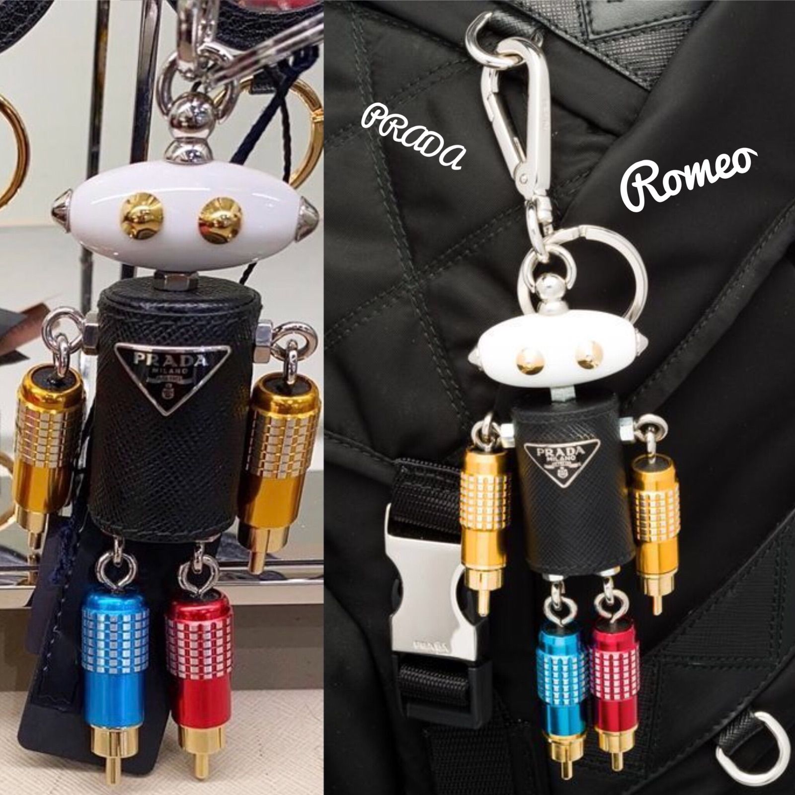 新品》PRADA ロボット キーホルダー バッグチャームにも