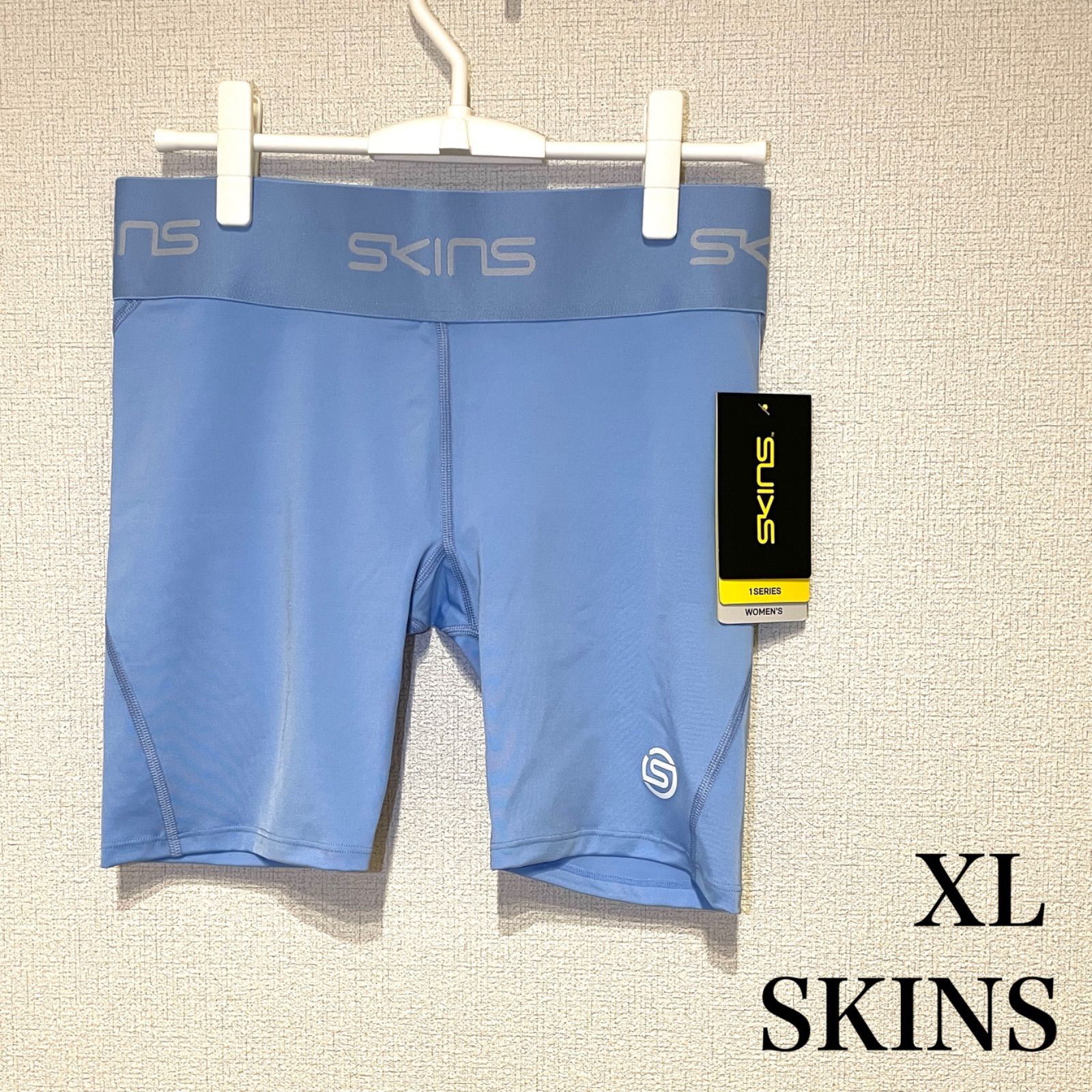Skinsハーフタイツ　新品未使用 新品】スキンズ レディース SERIES-1 ハーフタイツ XL 水色