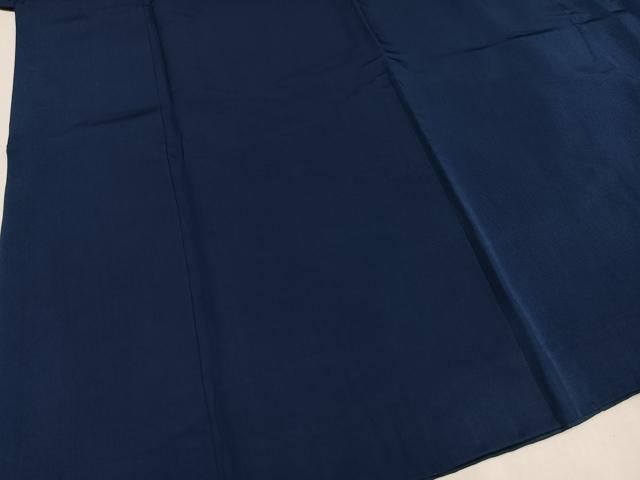 平和屋着物○男性 色紋付 羽織セット 濃藍色 正絹 逸品 AABA1279ph
